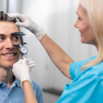 Medizinische Leistungen, die bei der Genesung nach einer Augenoperation erforderlich sind